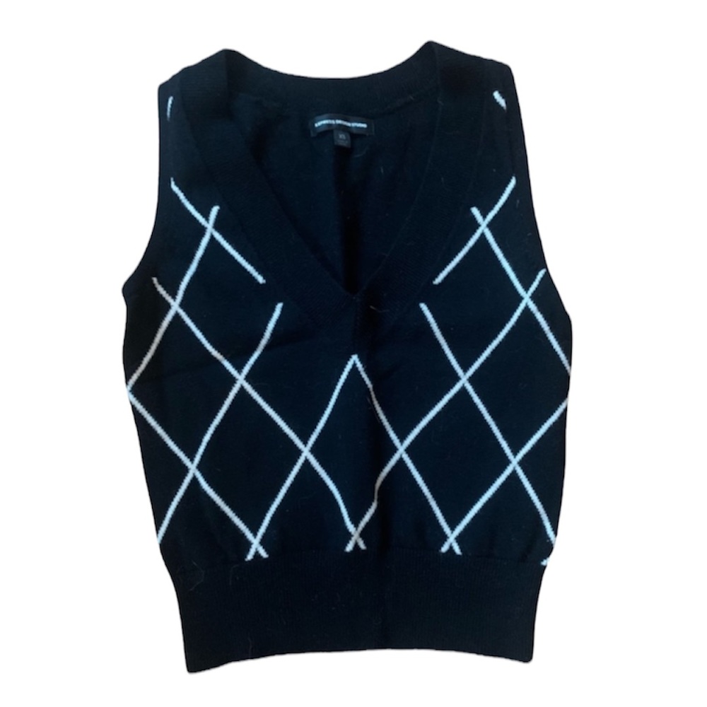 Vintage y2k Express Argyle Sweater Vest XS